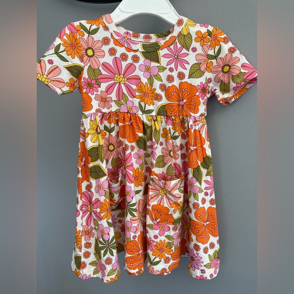 NWT Angel Dear Boho Floral Pocket Dress 6-12 months